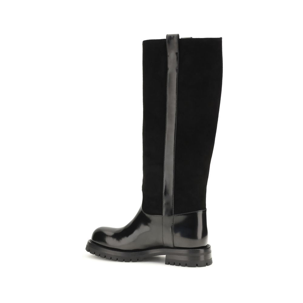 Dolce & Gabbana Bernini black calf leather and suede boots