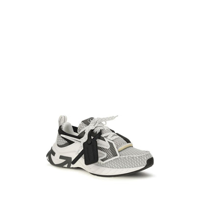 Off-White multicolor fabric sneakers