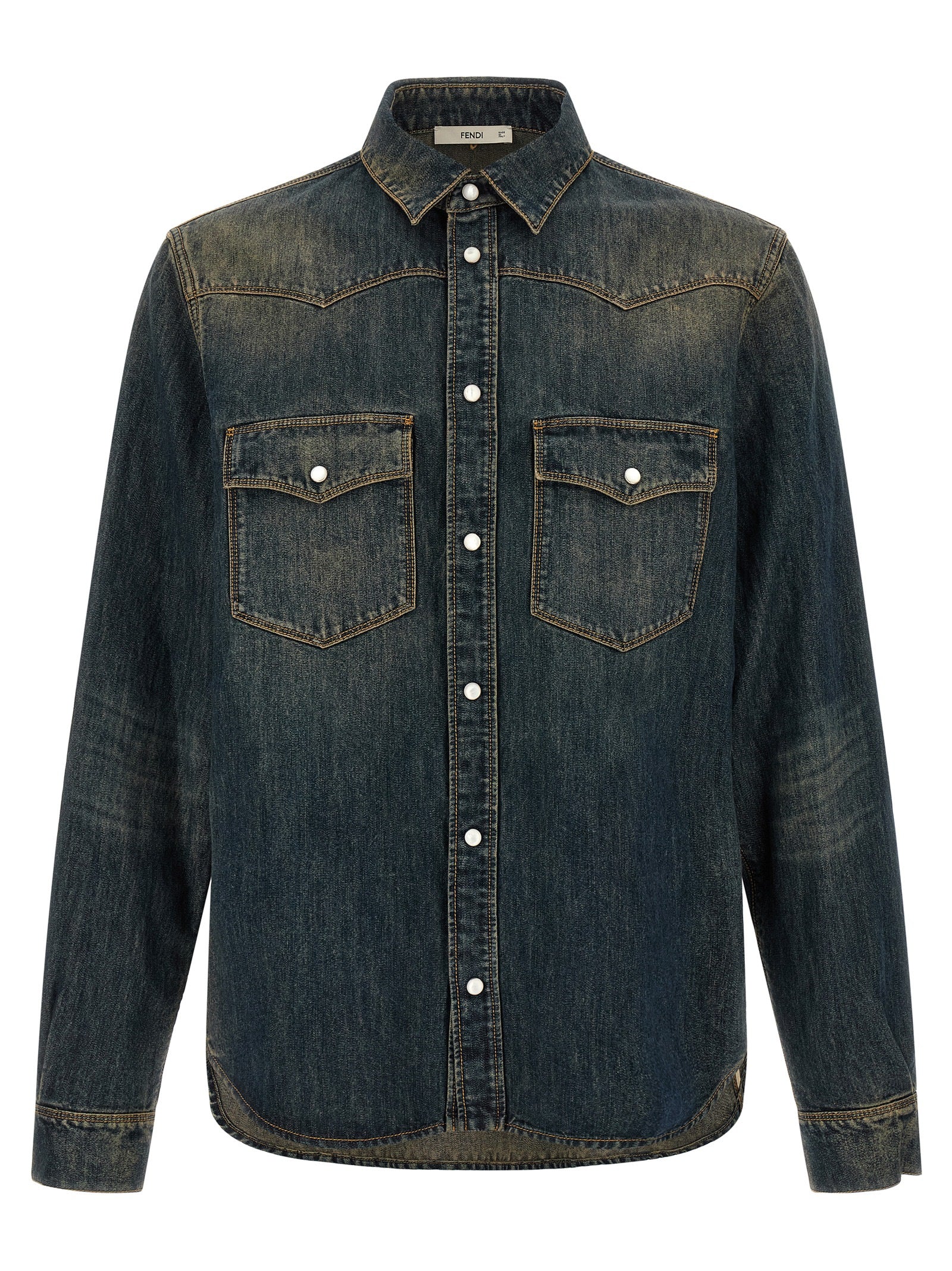 Fendi Blue Cotton Blouse