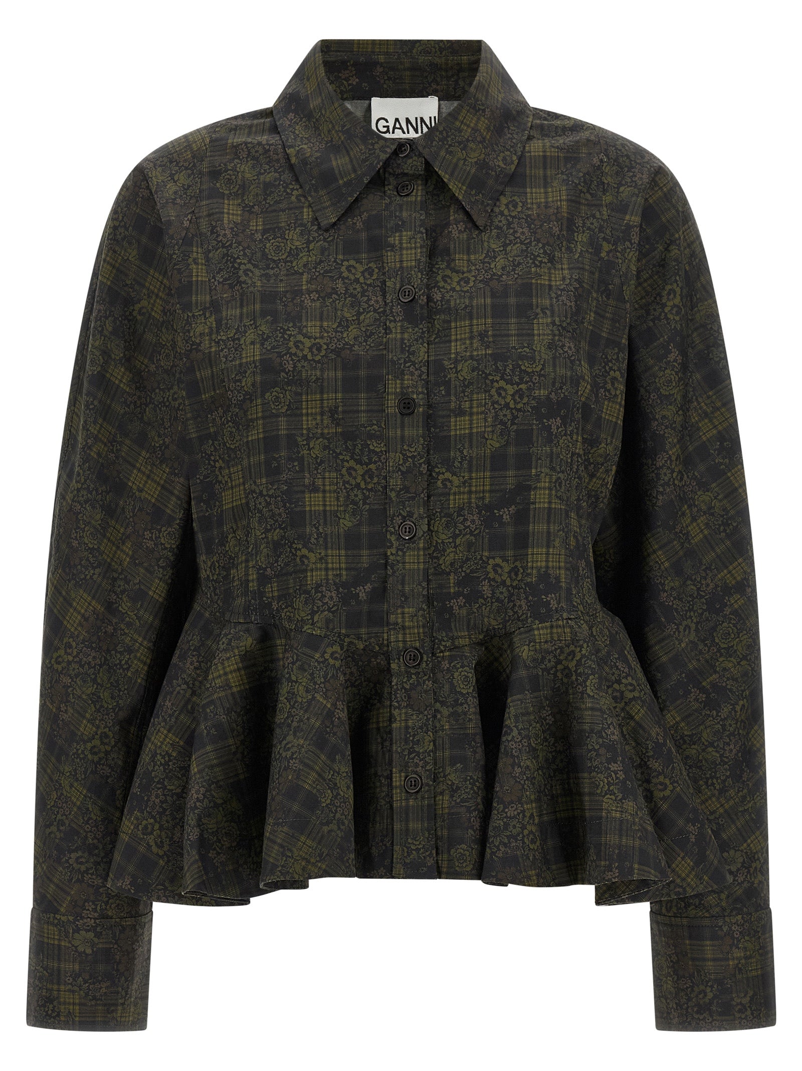 Ganni Bicolor Organic Cotton Blouse