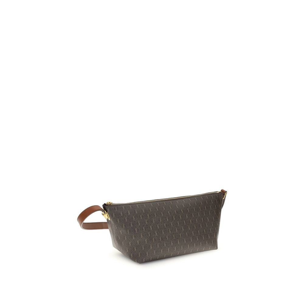 Brown Saint Laurent leather shoulder bag
