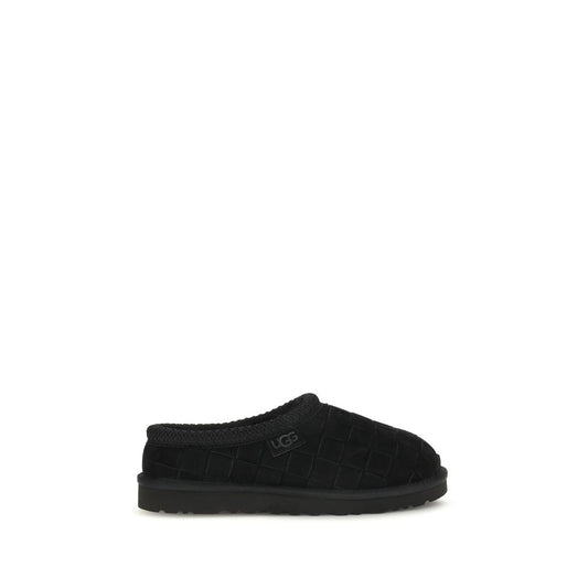 UGG Tasman Woven black suede mules