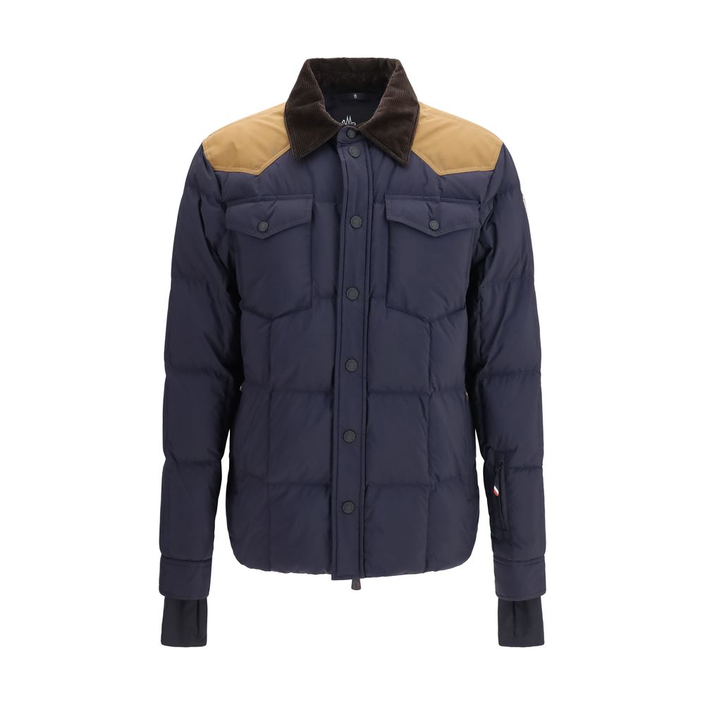 Blue Moncler Grenoble polyamide ski jacket
