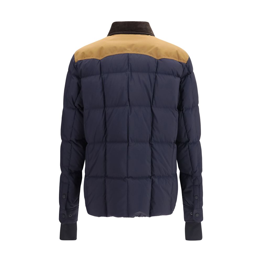 Blue Moncler Grenoble polyamide ski jacket