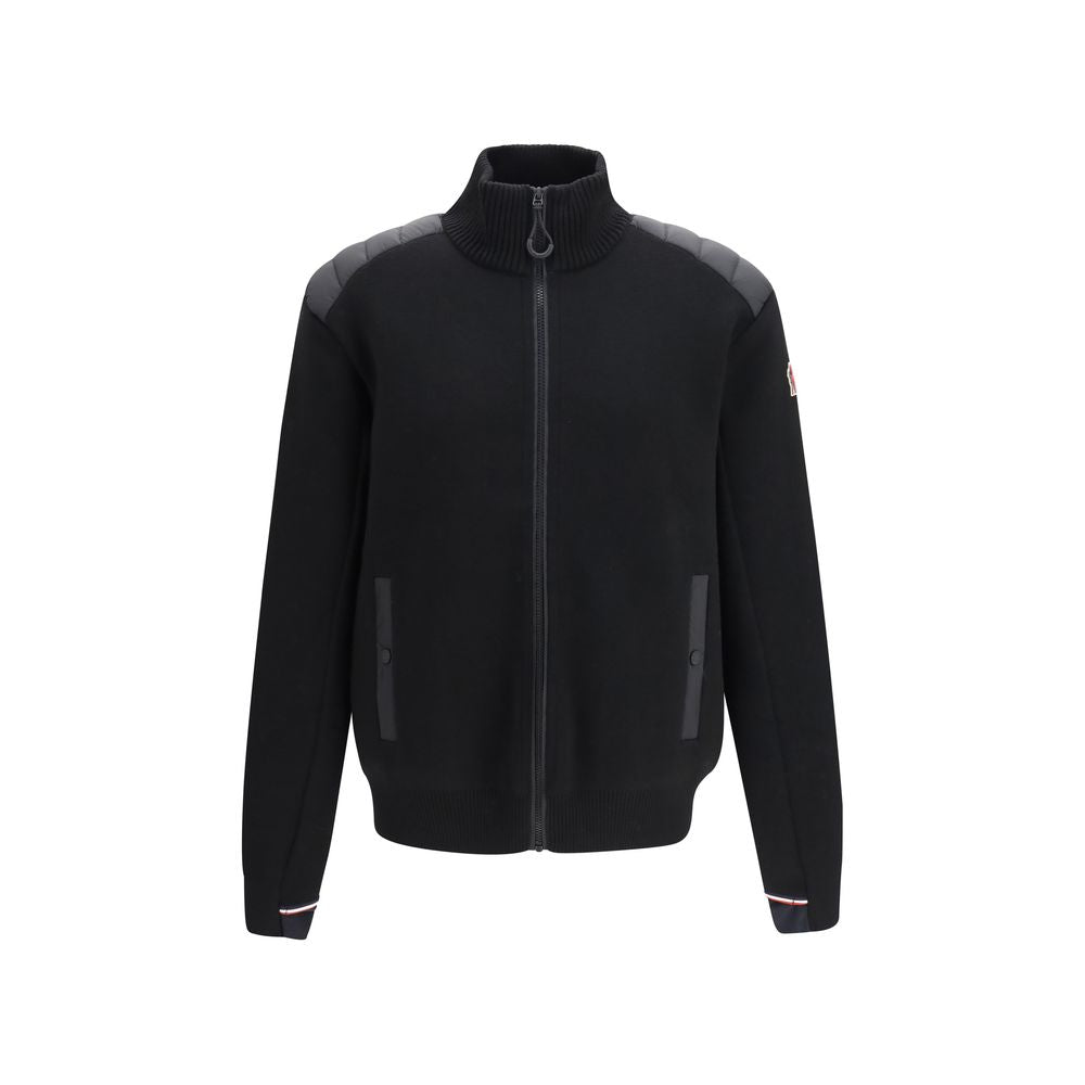 Moncler Grenoble black wool-blend cardigan