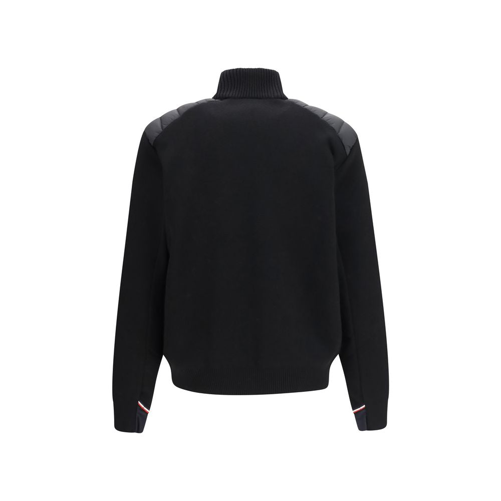 Moncler Grenoble black wool-blend cardigan