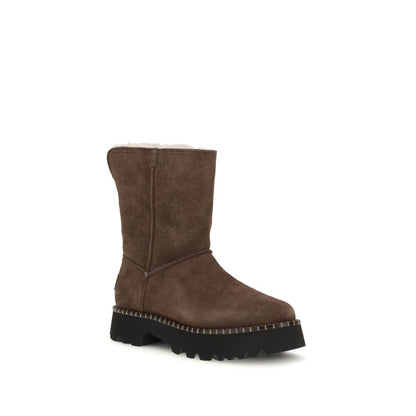 UGG brown suede flat boots