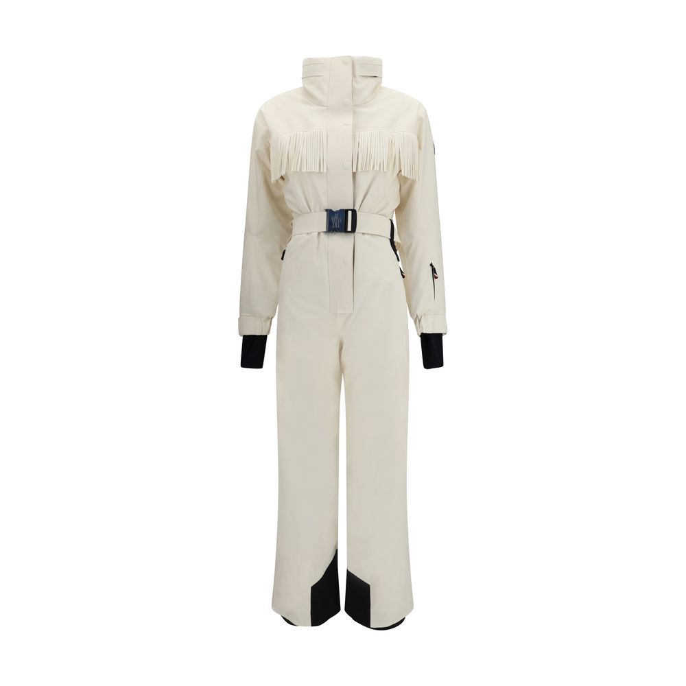 Moncler Grenoble white polyester ski suit