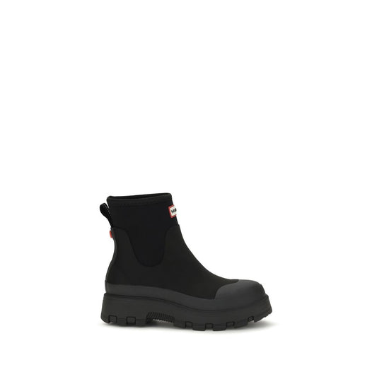 Hunter black rubber Chelsea boots