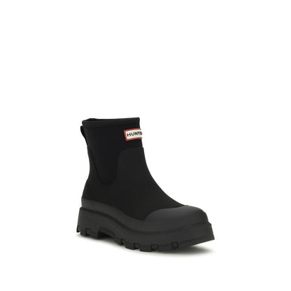 Hunter black rubber Chelsea boots