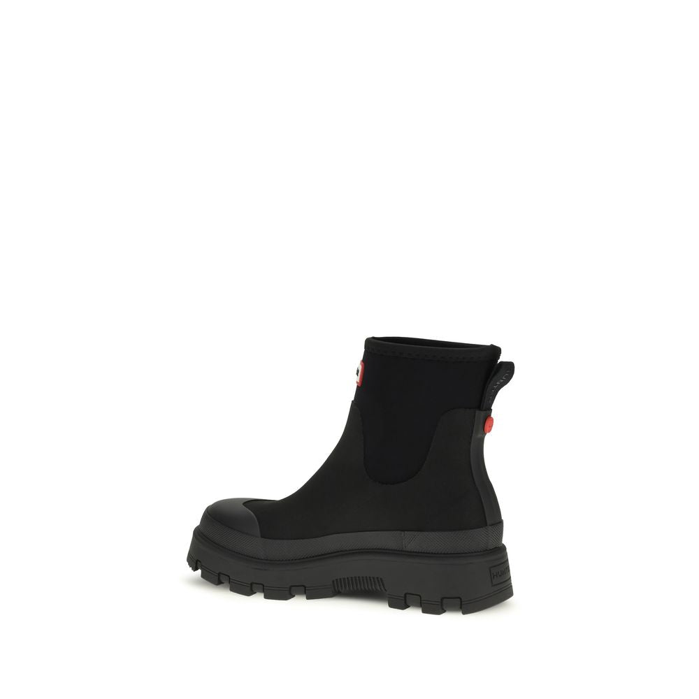 Hunter black rubber Chelsea boots