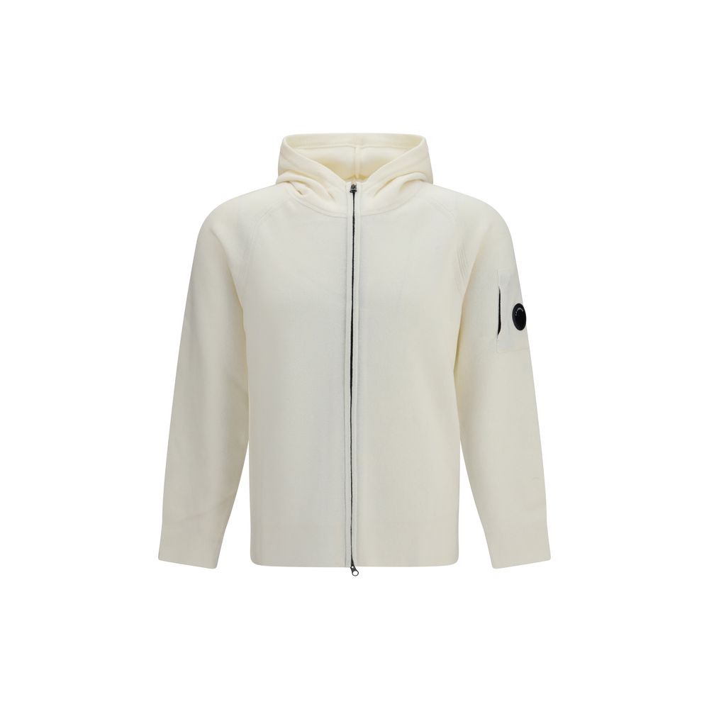 Beige C.P. Company merino wool hoodie