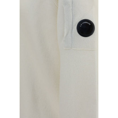 Beige C.P. Company merino wool hoodie