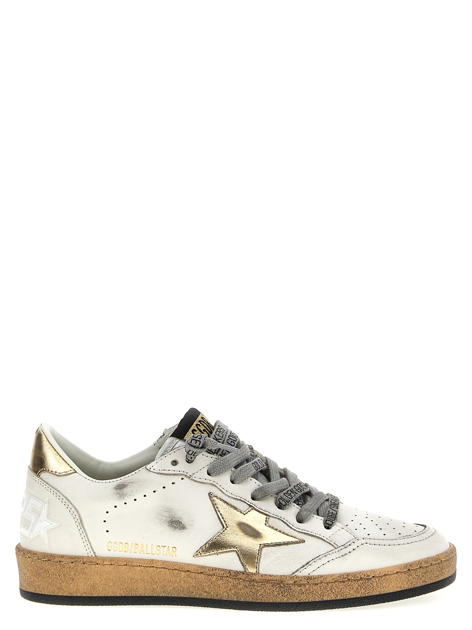 Golden Goose Gold Cowhide Low Top Sneakers