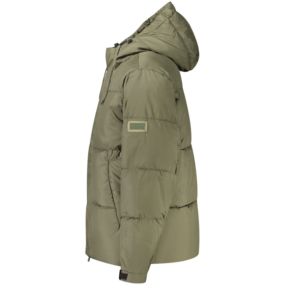 Green Pepe Jeans quilted polyester jacket for men