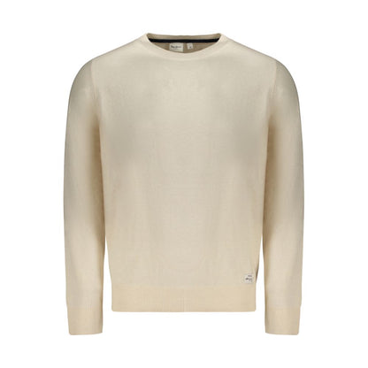 White Pepe Jeans Andre Crew long-sleeved T-shirt in cotton, wool and cashmere