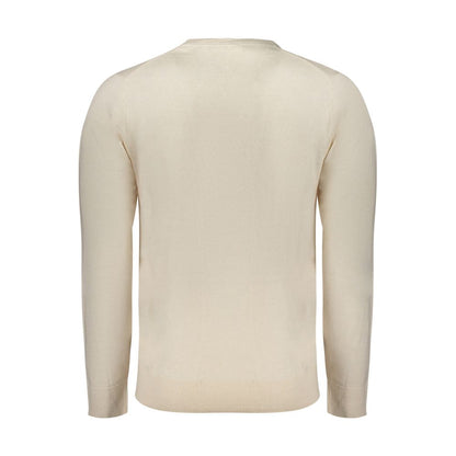 White Pepe Jeans Andre Crew long-sleeved T-shirt in cotton, wool and cashmere