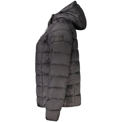 Pepe Jeans Lia black hooded polyamide jacket