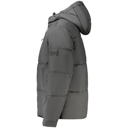 Pepe Jeans black polyester puffer jacket