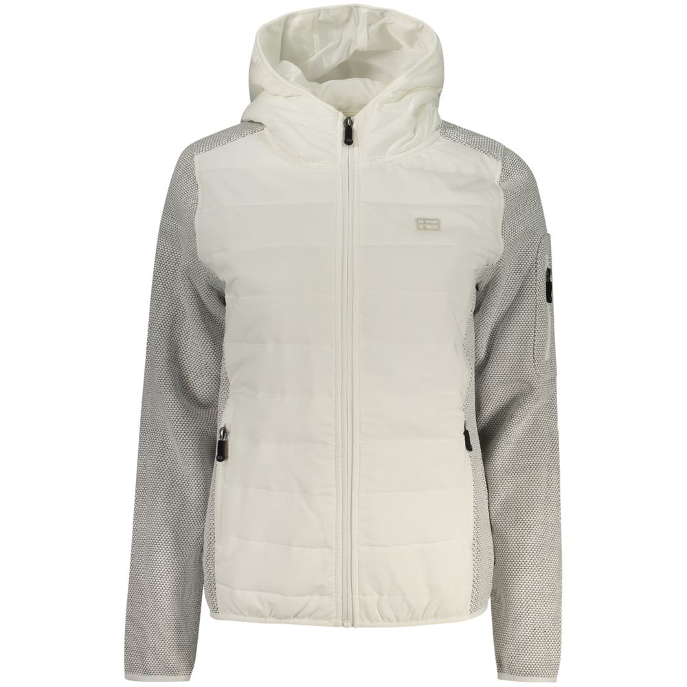 White Norway 1963 women's polyester jacket with hood