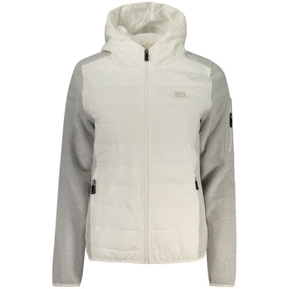 White Norway 1963 women's polyester jacket with hood
