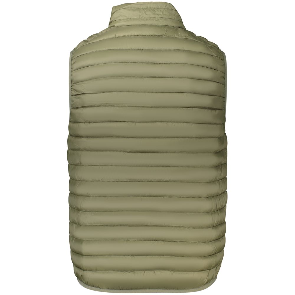 Green sleeveless polyamide jacket