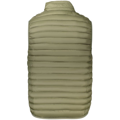 Green sleeveless polyamide jacket