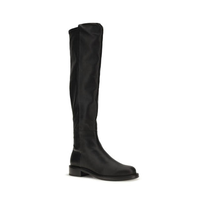 Stuart Weitzman Black Napa Leather / Calf Bos Taurus Over The Knee