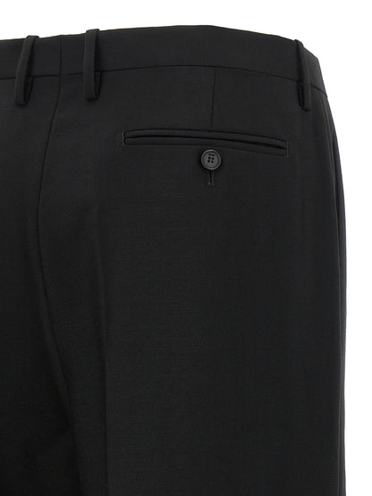 Fendi Black Mohair Dress Pants