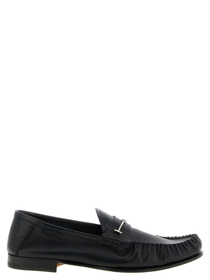 Tom Ford Black Goatskin Slip-On Loafers