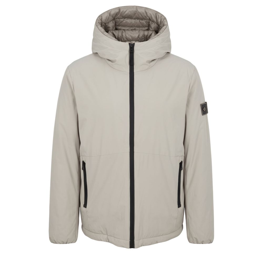 Baldinini Trend beige padded men's polyester jacket