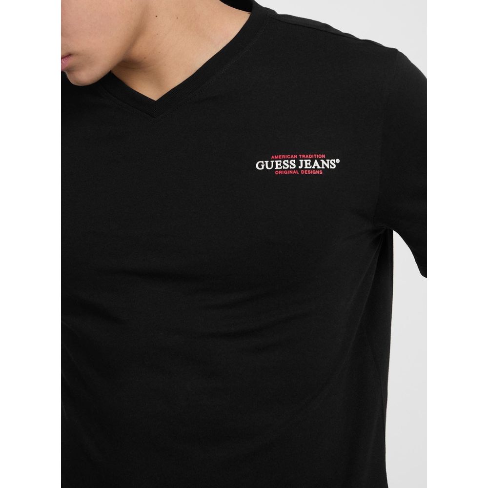 Black Guess Jeans cotton T-shirt