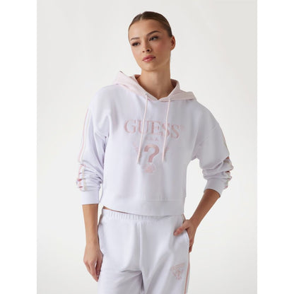 White Guess sweatshirt in cotton and polyester