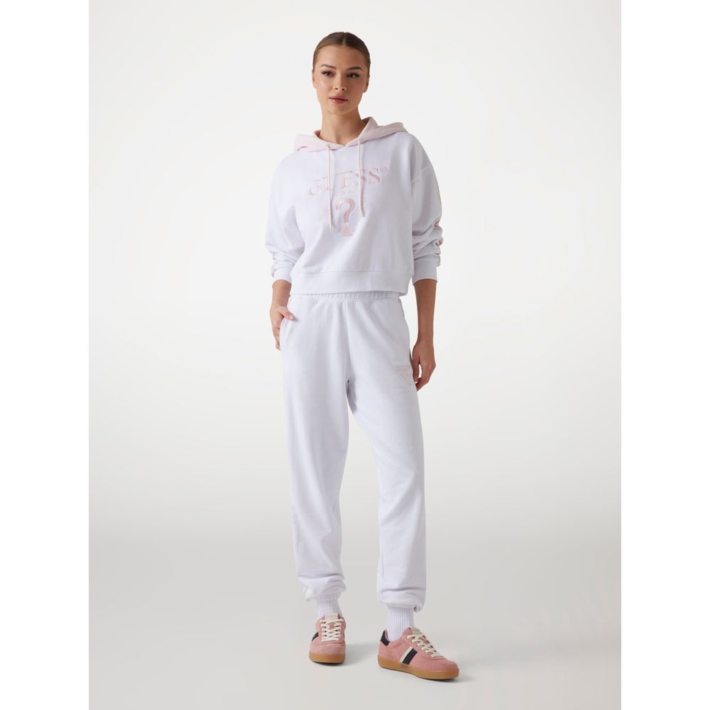 White Guess sweatshirt in cotton and polyester