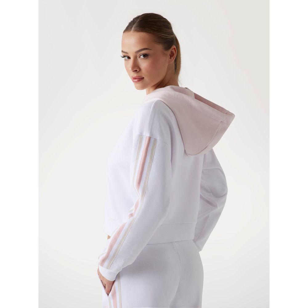White Guess sweatshirt in cotton and polyester