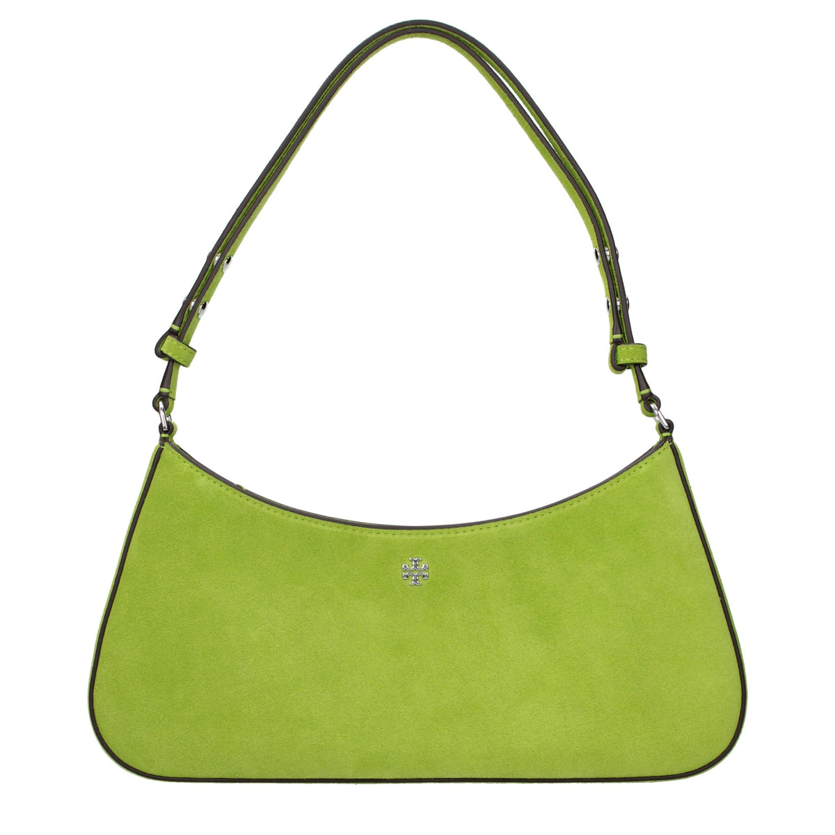 Tory Burch green suede shoulder bag