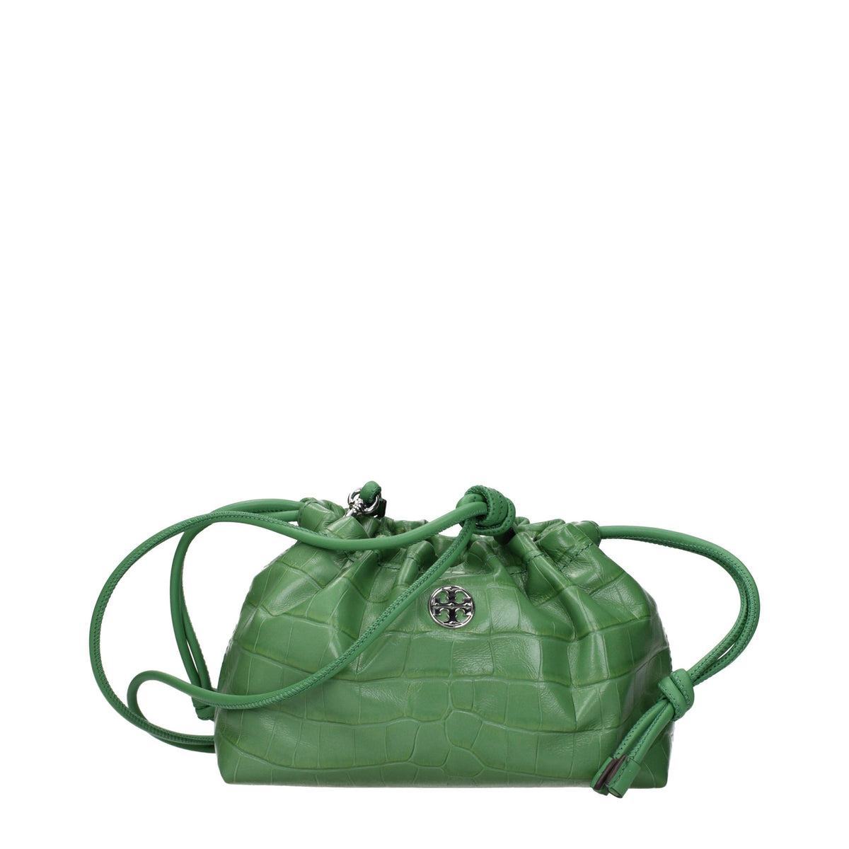 Tory Burch green leather shoulder bag