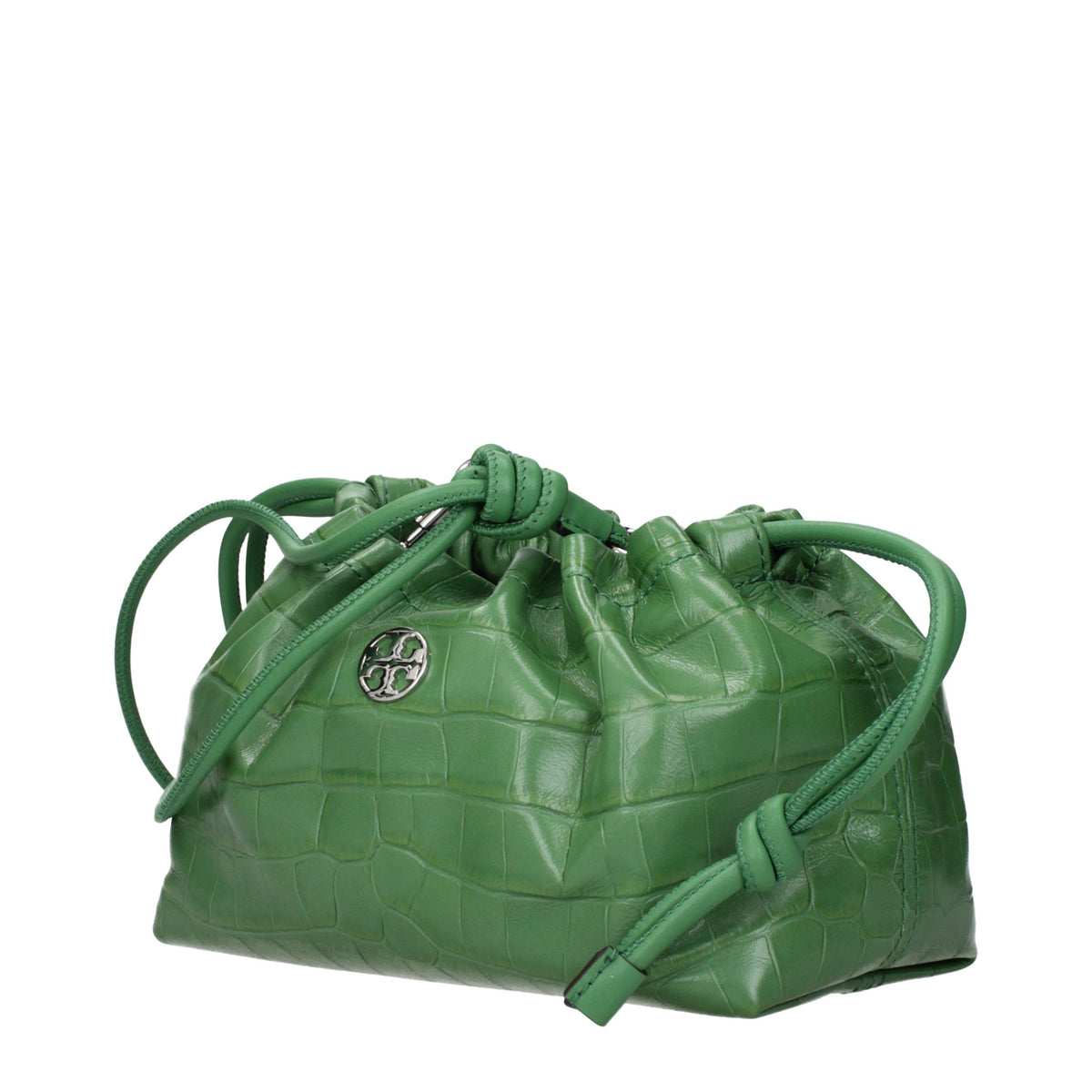 Tory Burch green leather shoulder bag