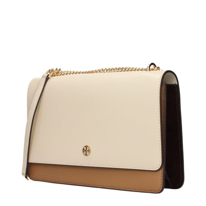 Beige Tory Burch leather crossbody bag