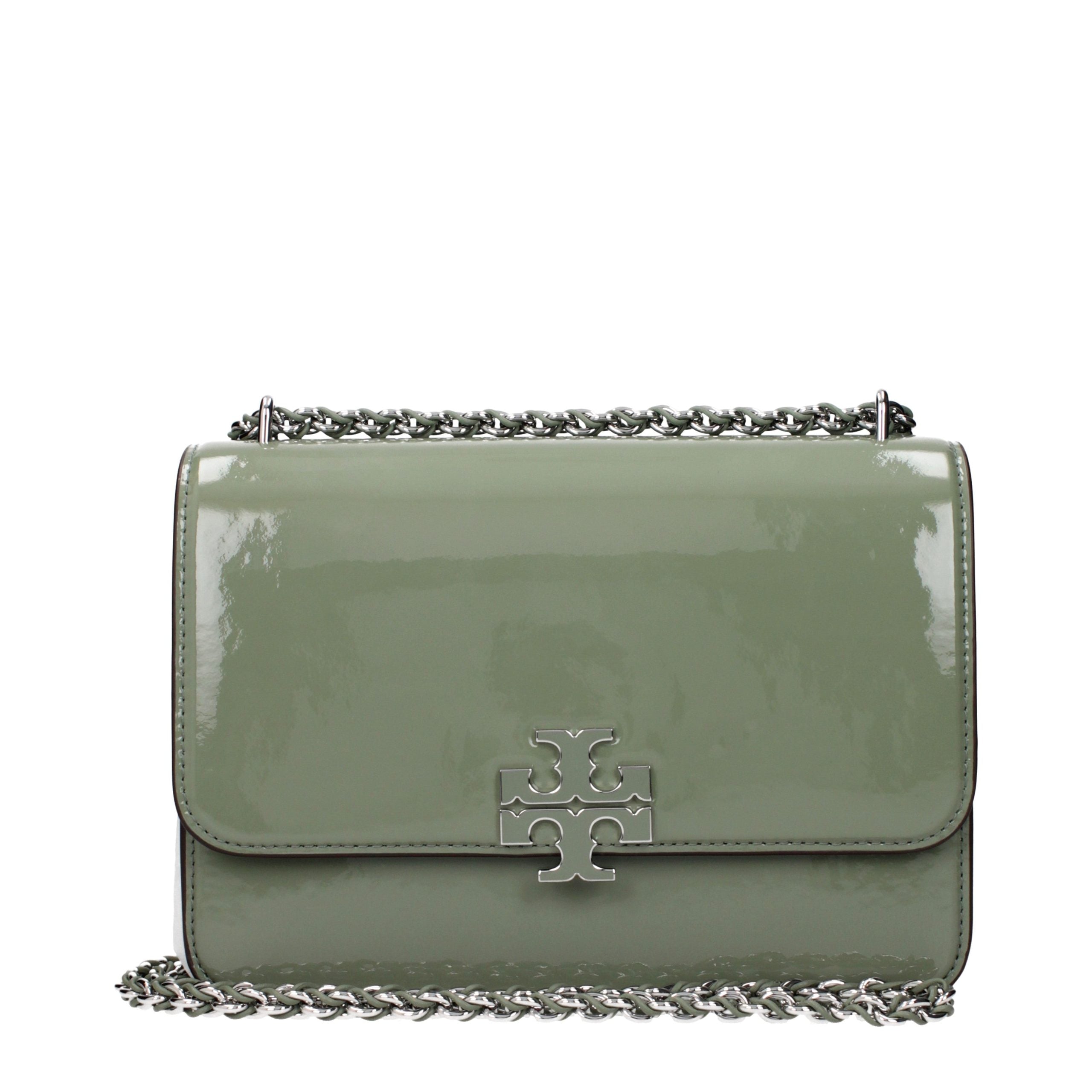 Tory Burch Green Patent Leather Shoulder Bag