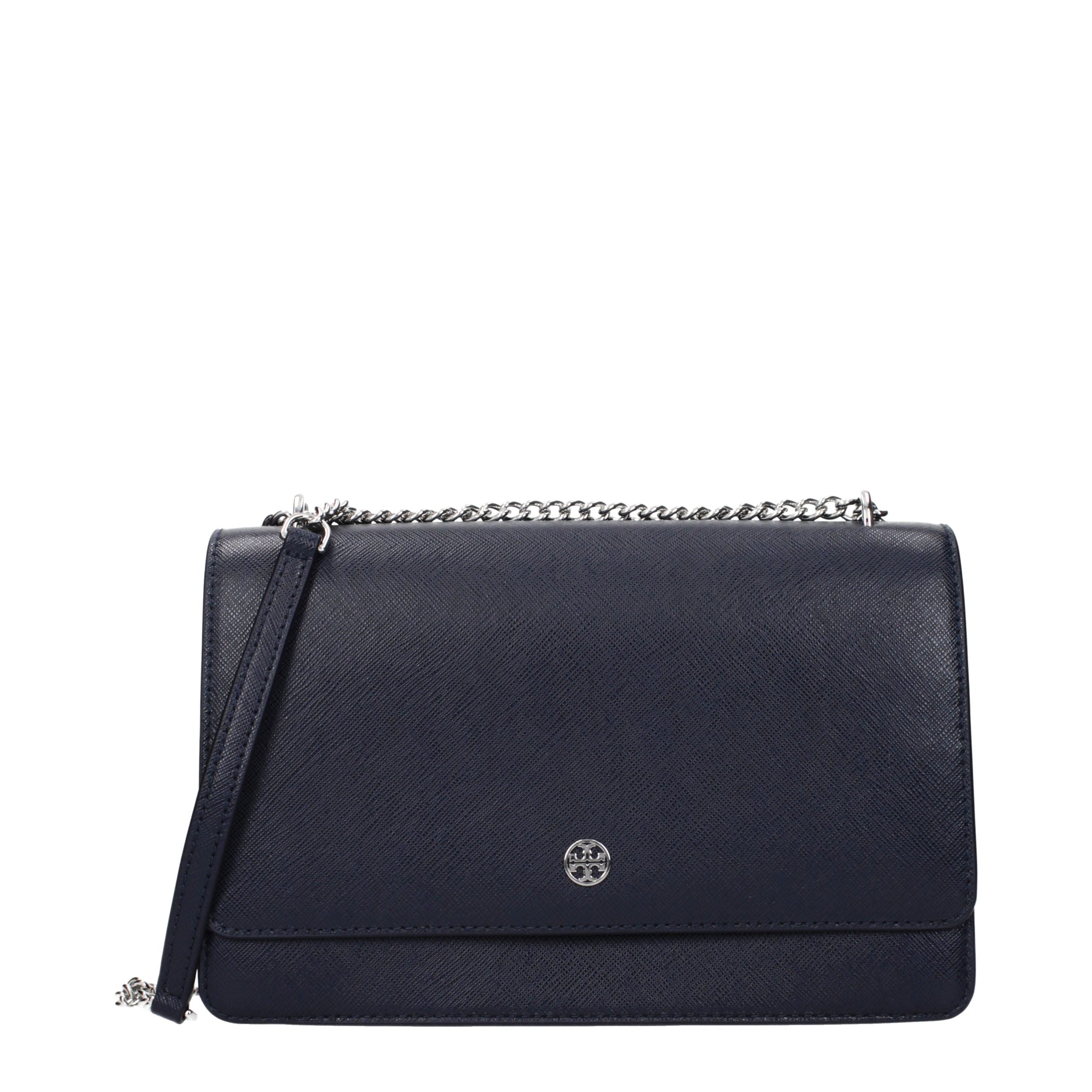 Tory Burch blue leather crossbody bag