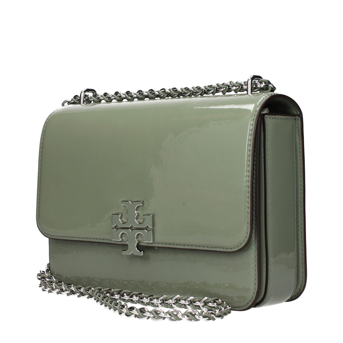 Tory Burch Green Patent Leather Shoulder Bag