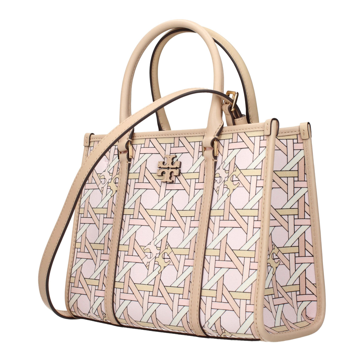Tory Burch pink fabric handbag