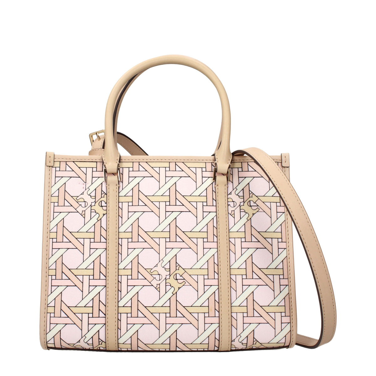 Tory Burch pink fabric handbag