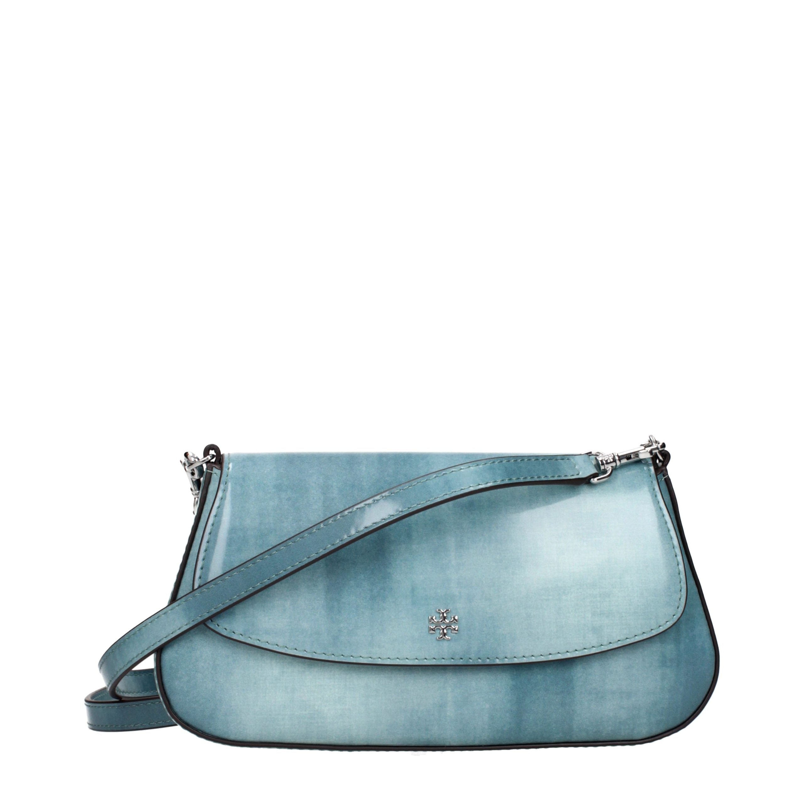 Tory Burch blue leather crossbody bag