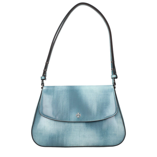 Blue Tory Burch leather shoulder bag