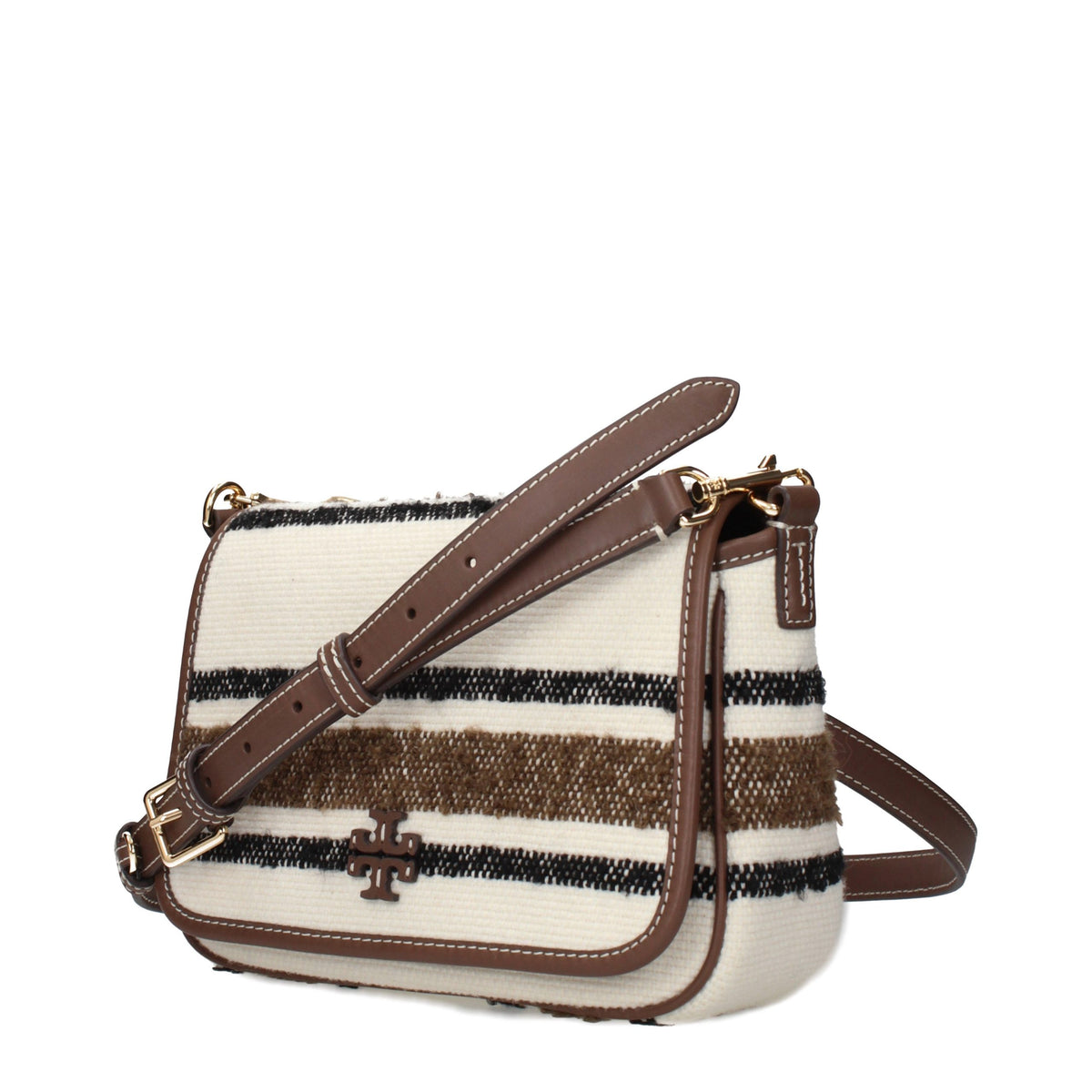 Tory Burch beige fabric crossbody bag