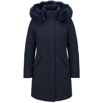 Baldinini Trend long blue nylon parka for women