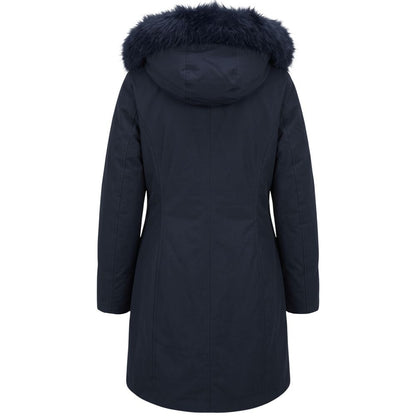 Baldinini Trend long blue nylon parka for women