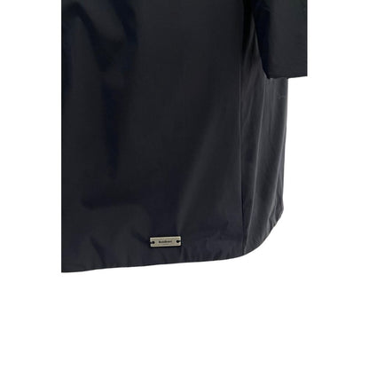 Baldinini Trend long blue nylon parka for women